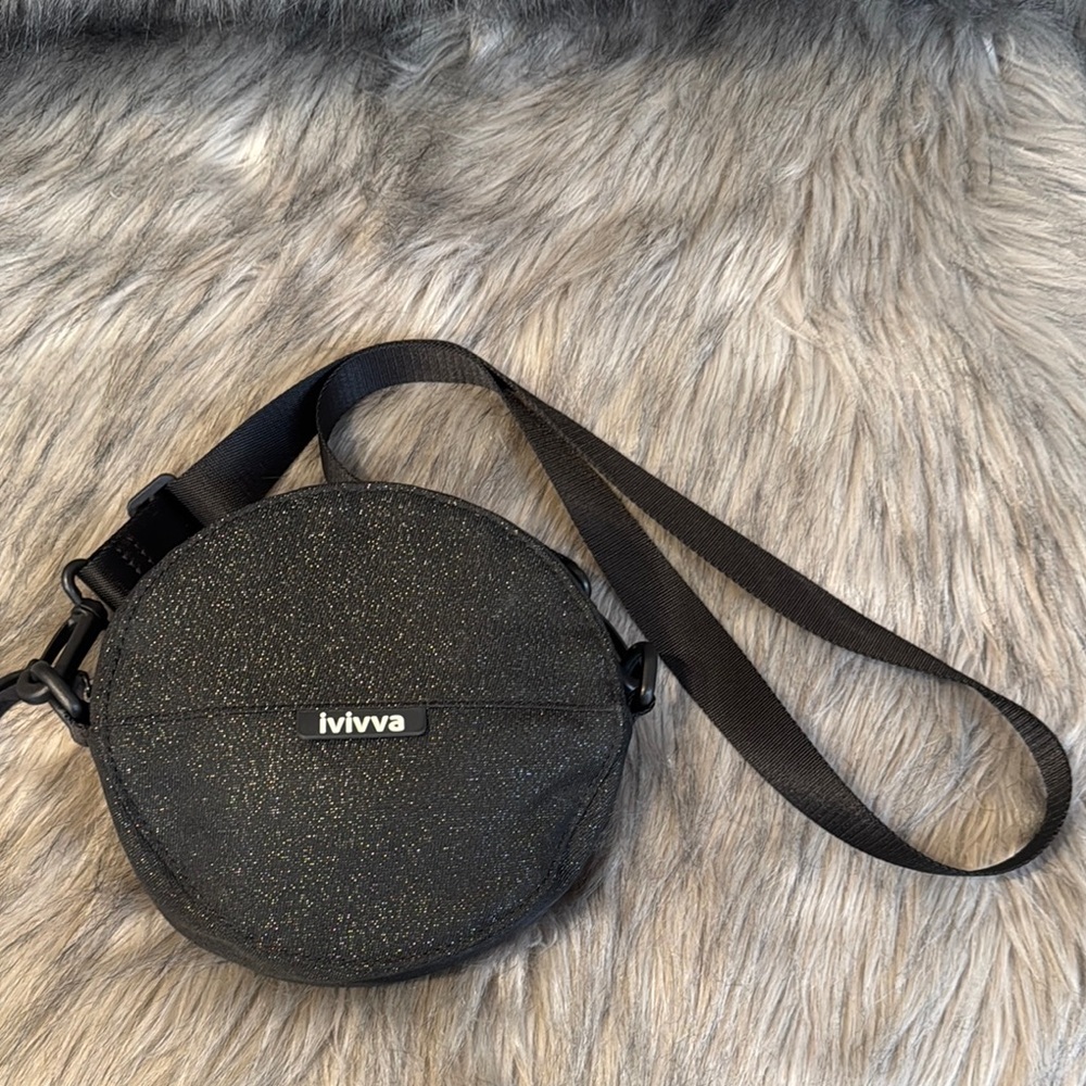 Ivivva Black Crossbody Bag with Glitter